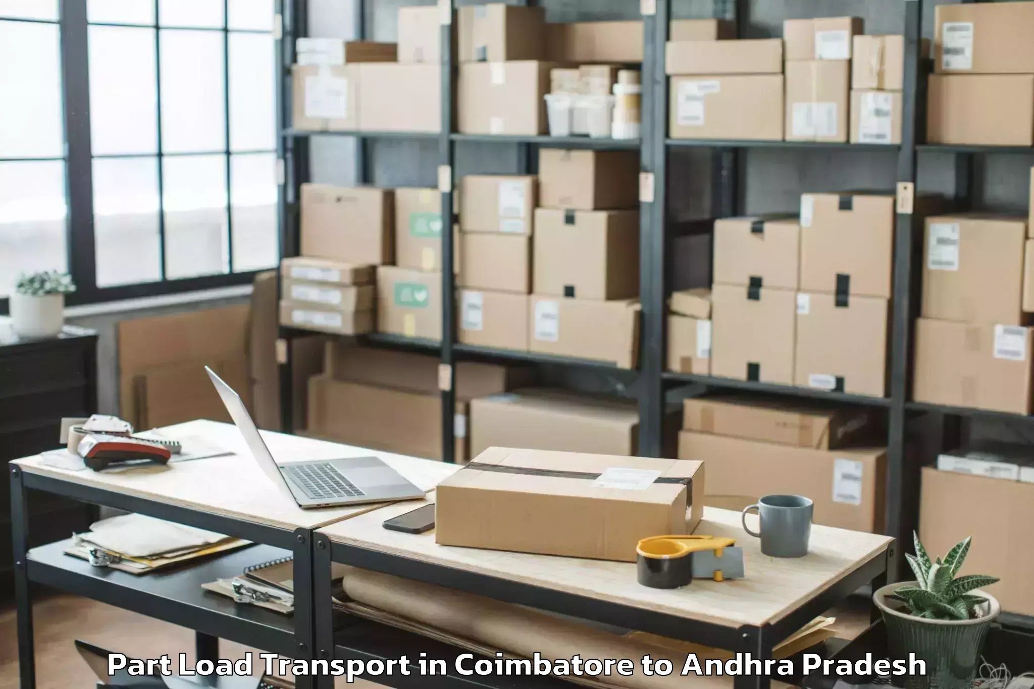 Book Coimbatore to Bhimunipatnam Part Load Transport Online